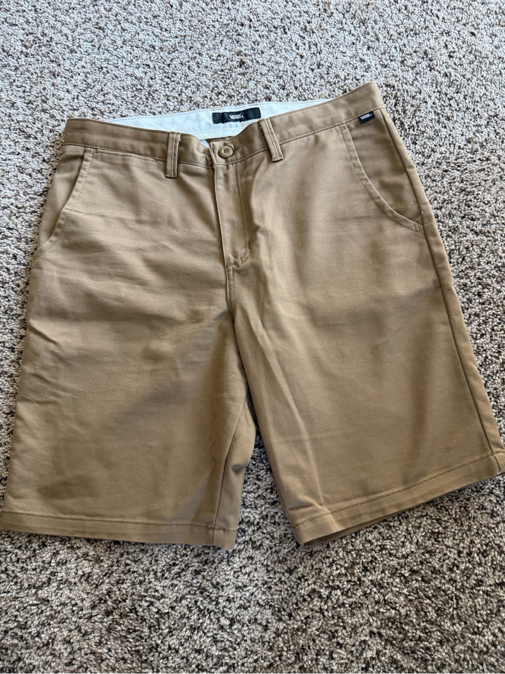 Vans Men's Khaki Flat Front Chino Shorts